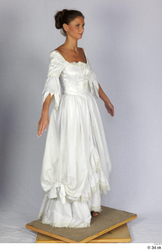 Whole Body Woman White Dress Costume photo references